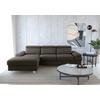 Ecksofa Elvis, Anthrazit S: 182x259 Cm - Anthrazit/Silberfarben, KONVENTIONELL, Textil (182/259cm) - Trendmanufaktur