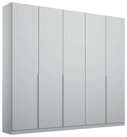 SKRIŇA S OTOČNÝMI DVERAMI ALABAMA - svetlosivá/hliníková, Modern, kompozitné drevo (226/229/54cm)