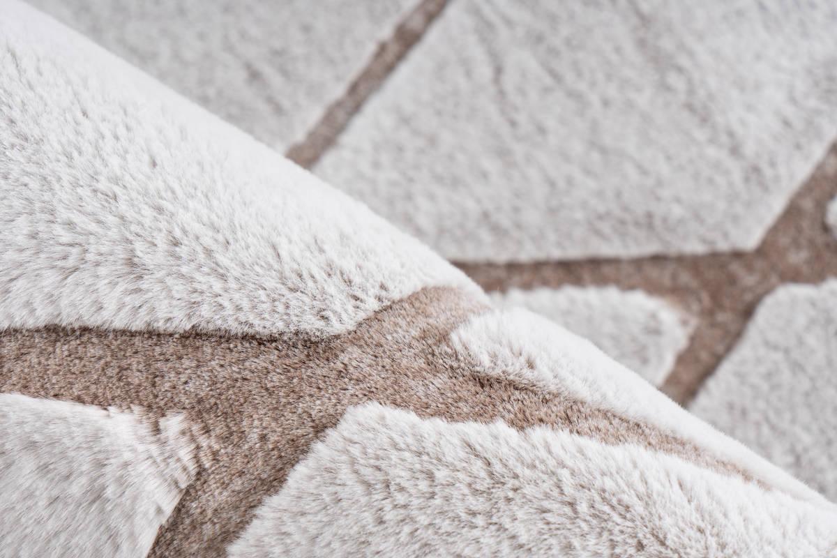 Teppich Läufer Weiß/Beige Vivica 80x250 cm - Beige/Weiß, Design, Textil (80/250cm) - Kayoom