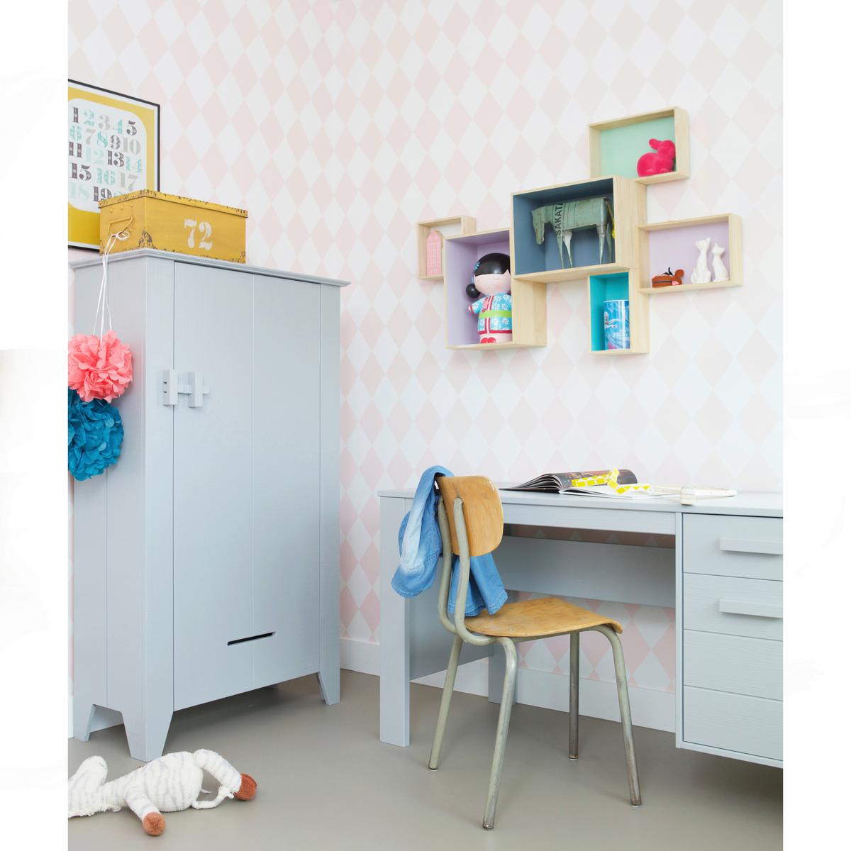 Schreibtisch Dennis Grau B: 141 cm - Grau, Design, Holz (141/59/74cm) - Livetastic