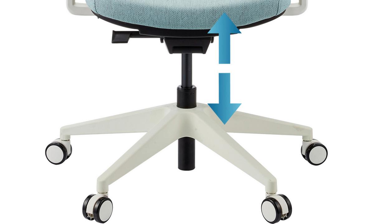 Drehstuhl Skandis Pro Weiß/Mintgrün B: 71cm - Weiß/Mintgrün, MODERN, Kunststoff/Textil (71/131/66cm) - MID.YOU