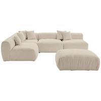 Ecksofa Bloom - Beige, Trend, Textil (235/315cm) - Livetastic