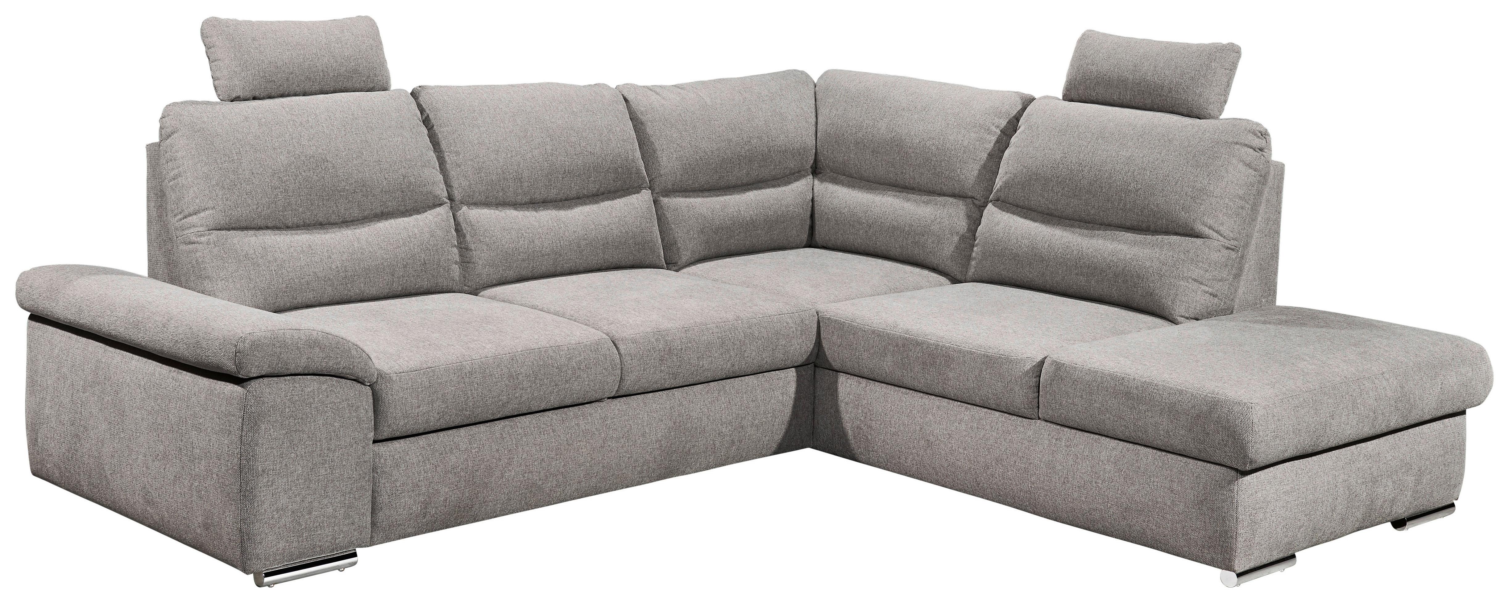 Rozkládací Sedací Souprava Alma Světle Šedá - barvy stříbra, Basics, kompozitní dřevo/textil (218/257cm) - MID.YOU