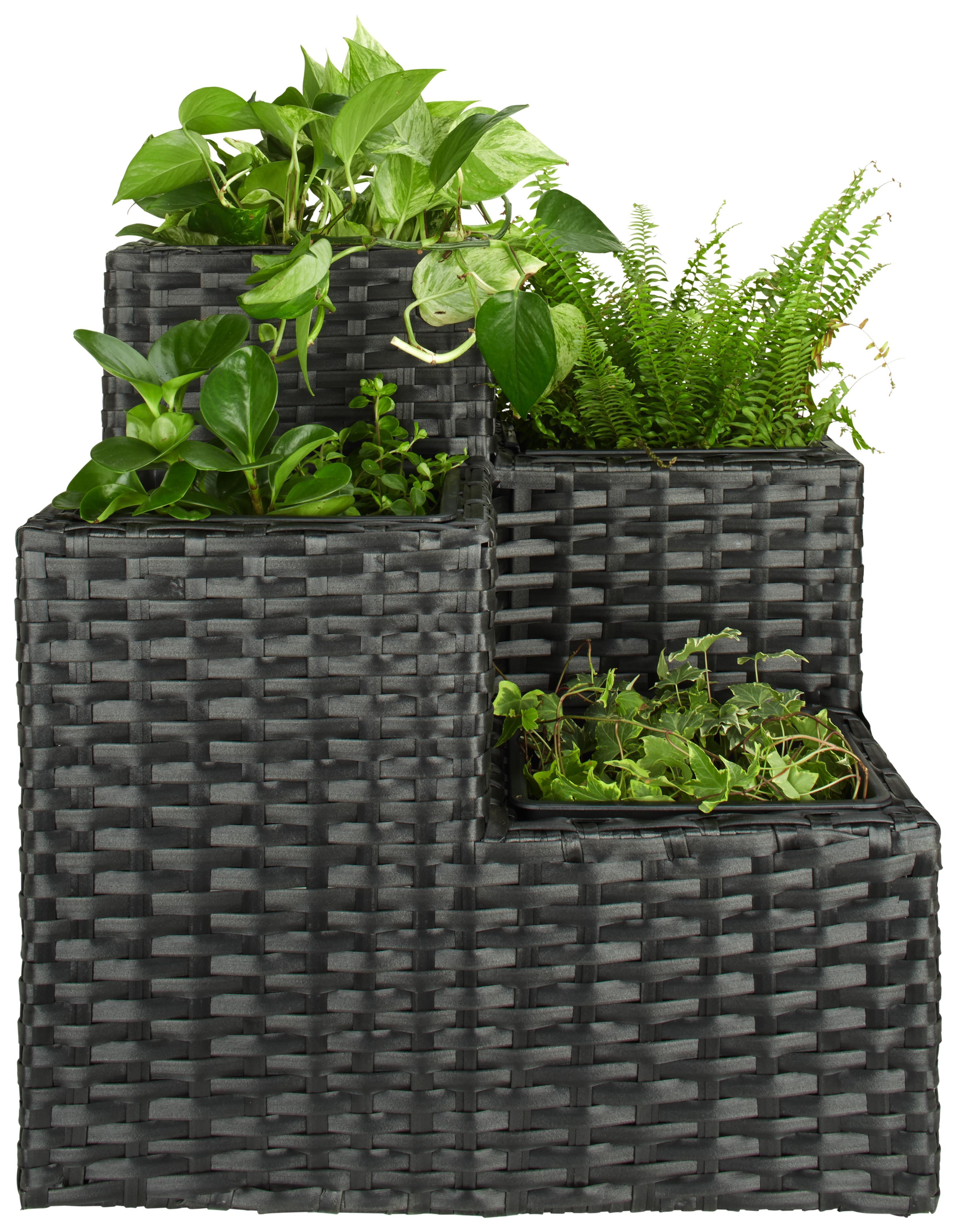 Obal Na Květináč Anita - černá, kov/umělá hmota (60/26-45-62/60cm) - Mömax modern living