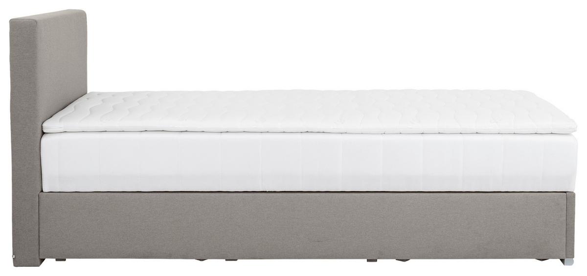 Čalúnená posteľ COSI 100x200 cm, sivohnedá - svetlohnedá/chrómová, Konventionell, kov/drevo (100/200cm)