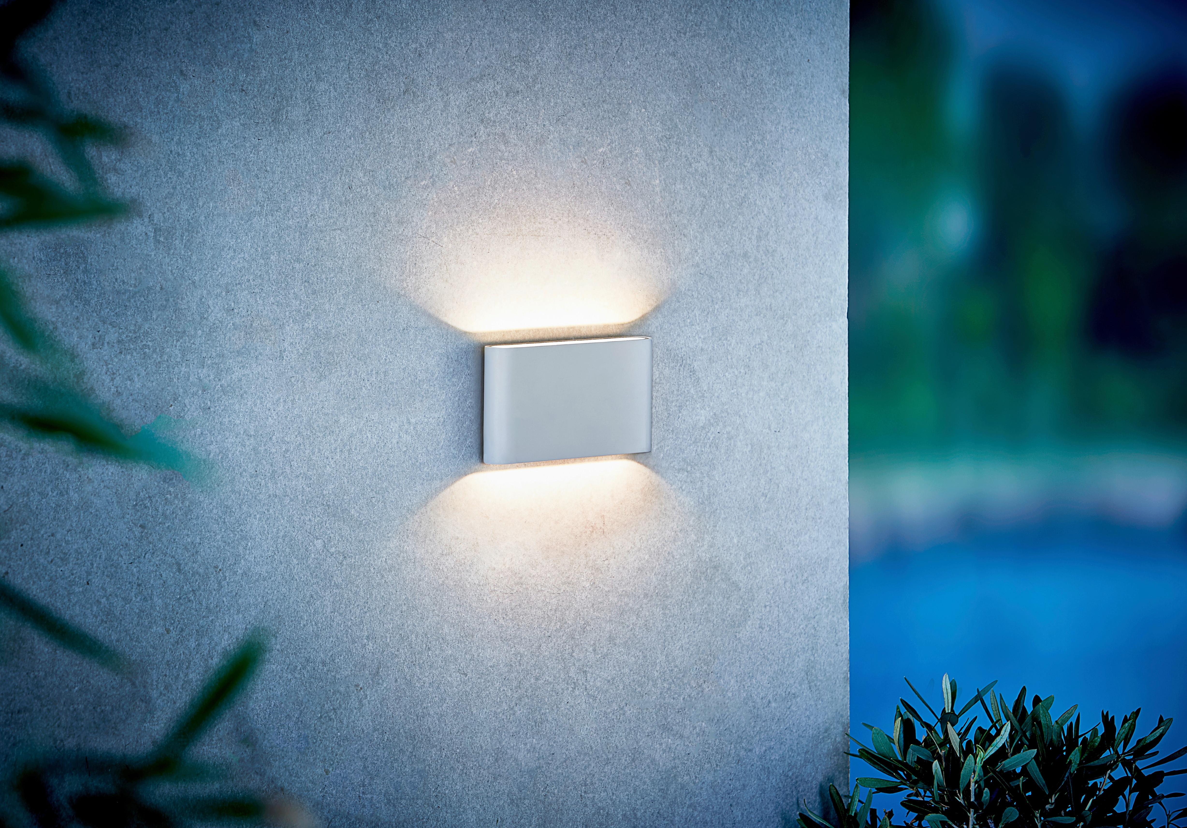 Außenwandleuchte Weiß L: 17,5 Cm - Weiß, Design, Metall (17,5/3/9cm) - Nordlux