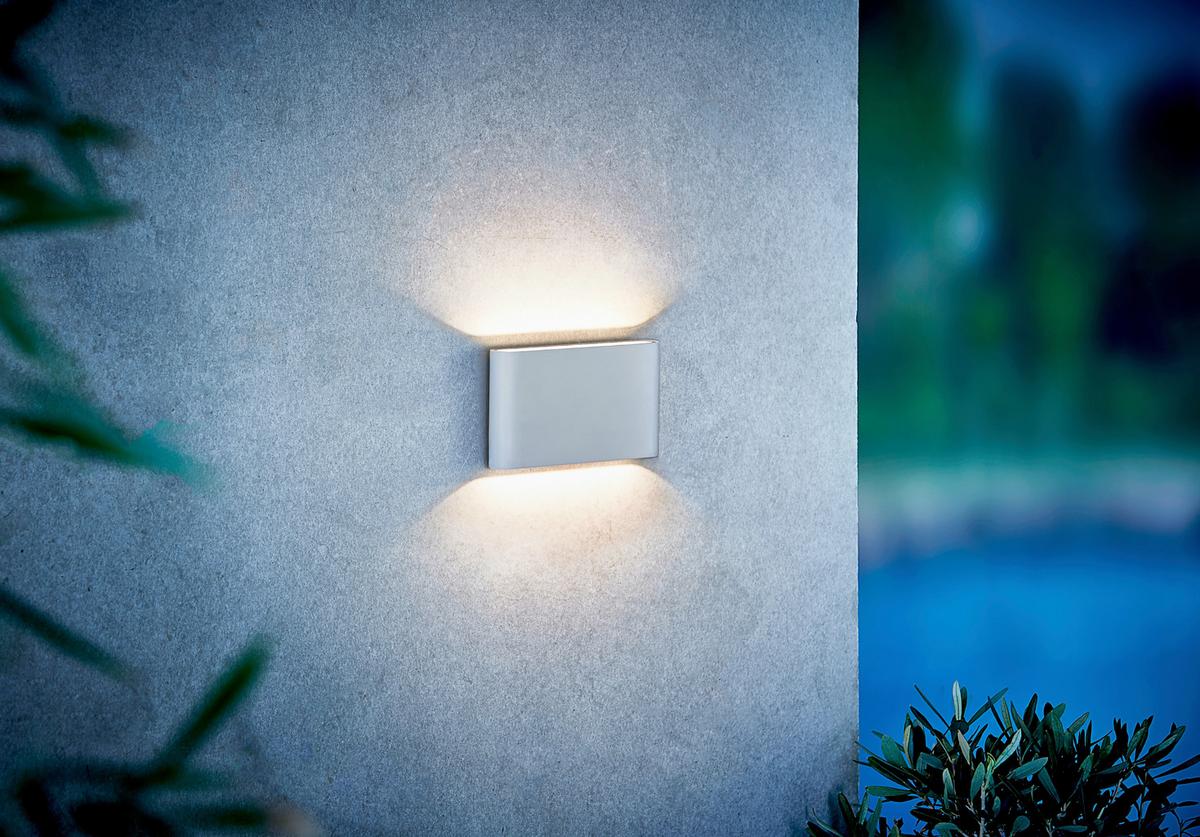 Außenwandleuchte Weiß L: 17,5 Cm - Weiß, Design, Metall (17,5/3/9cm) - Nordlux