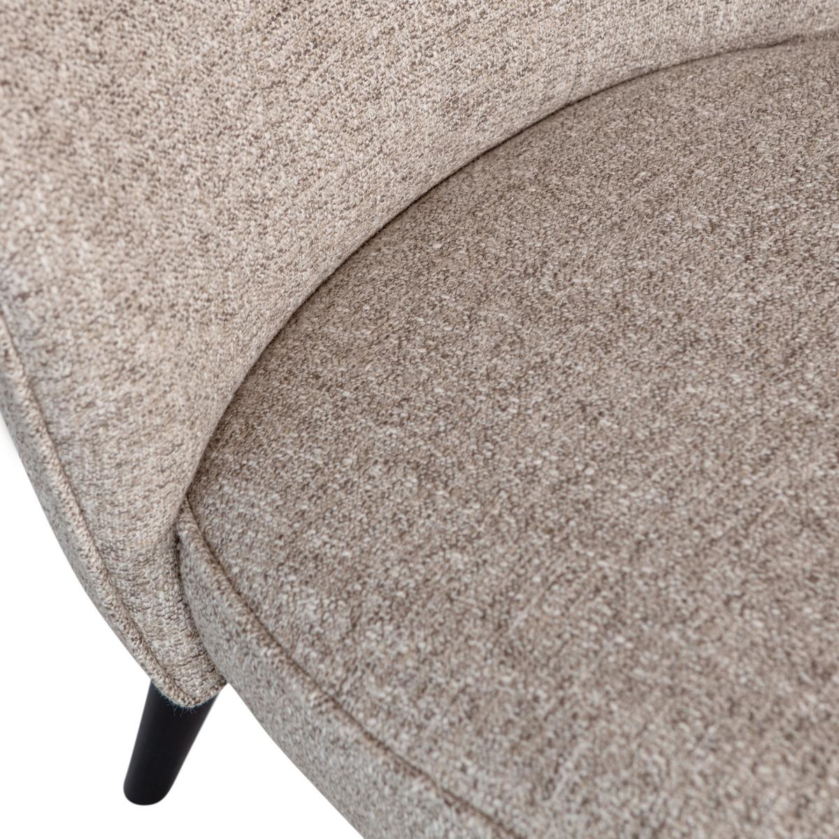 Sessel Sara Naturfarben B: 59cm - Schwarz/Naturfarben, Design, Textil (59/71/70cm) - Livetastic