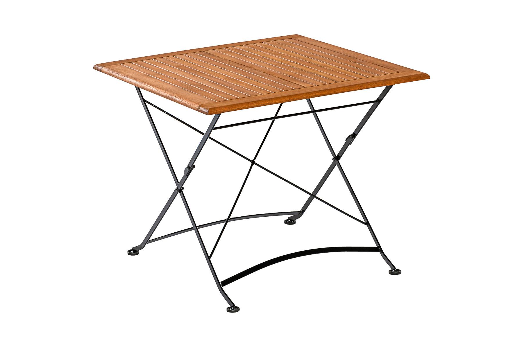 Gartentisch Schlossgarten - Graphitfarben/Naturfarben, MODERN, Holz (75/75/75cm) - Gardenson
