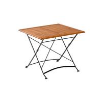 Gartentisch Schlossgarten - Graphitfarben/Naturfarben, MODERN, Holz (75/75/75cm) - Gardenson