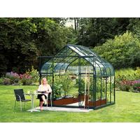 Gewächshausbausatz Diana 6700 6,7 M2 Metall/glas Smaragdgrün - Smaragdgrün, Basics, Glas/Metall (263,5/254,5/258cm)