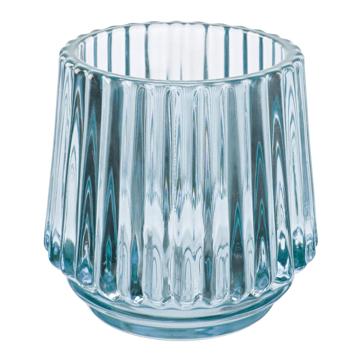 Svietnik TIAGO, V: 7cm - oranžová/modrá, Konventionell, sklo (7/7cm) - Mömax