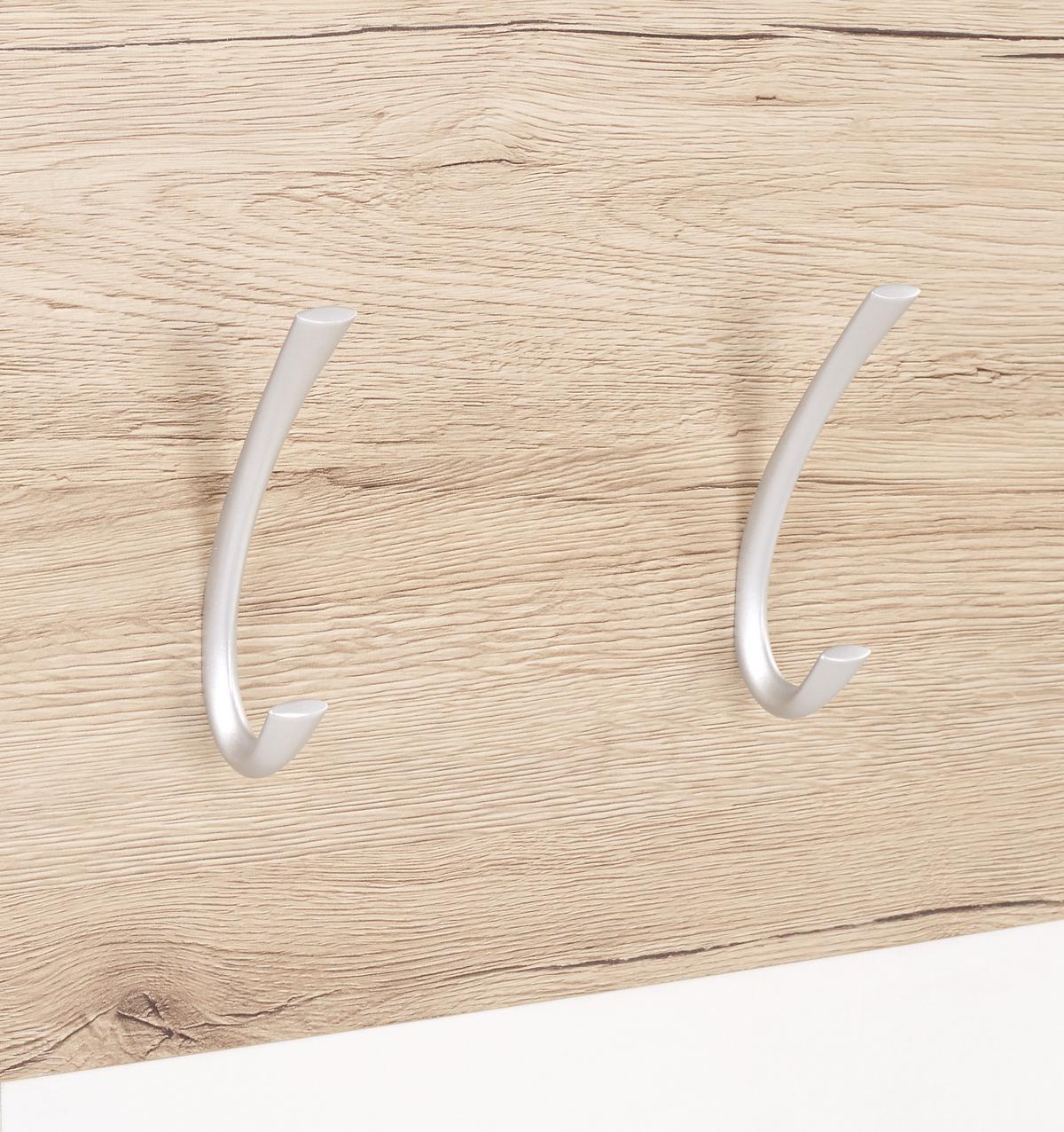 Előszobapanel Moya *top Ár* - tölgyfa színű/fehér, Modern, műanyag/faalapú anyag (70/99/2cm) - Best Price