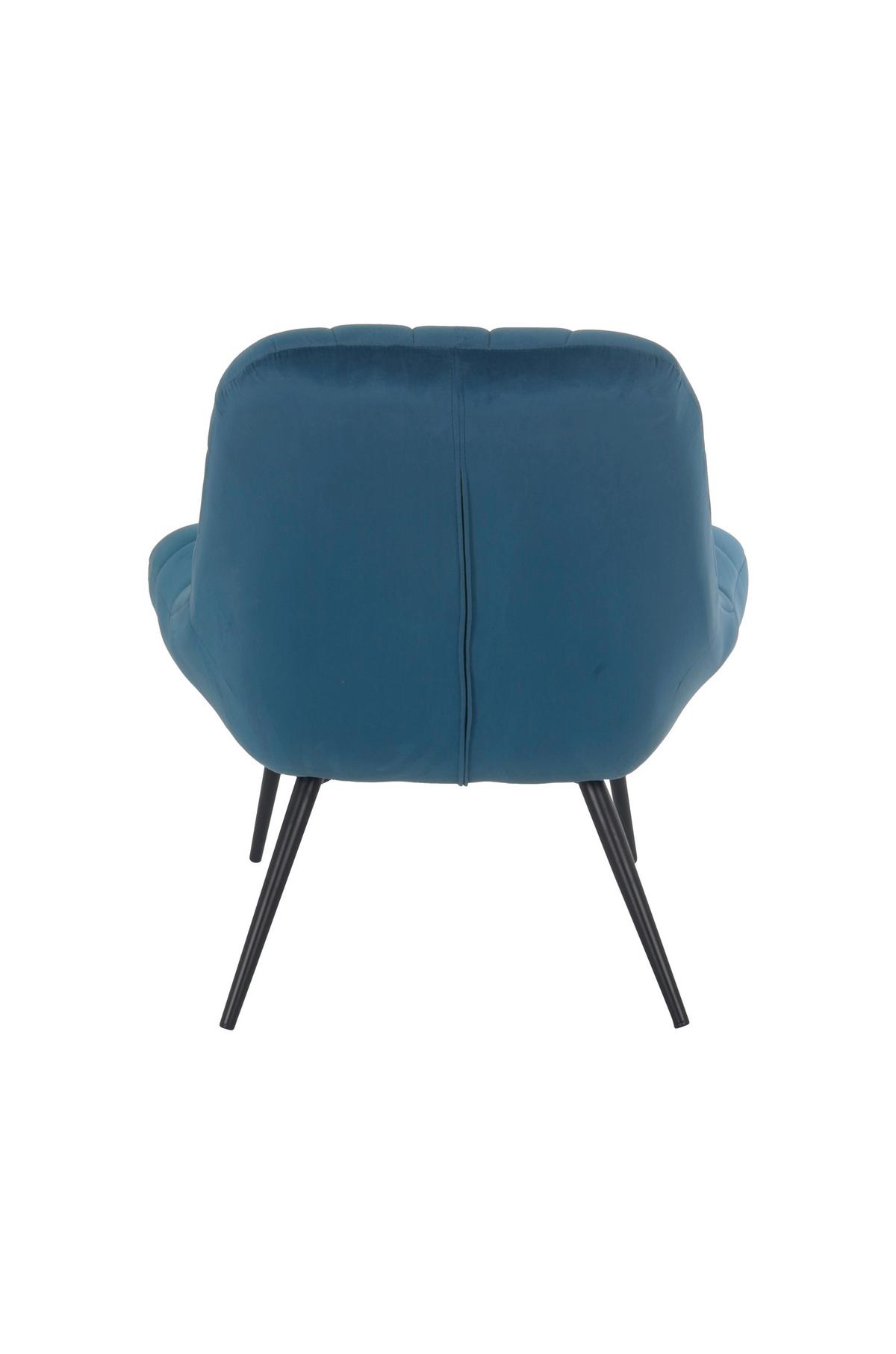 Xxl-sessel Blau, Schwarz B: 76 Cm - Blau/Schwarz, MODERN, Textil (76/85,6/85,6cm) - Livetastic