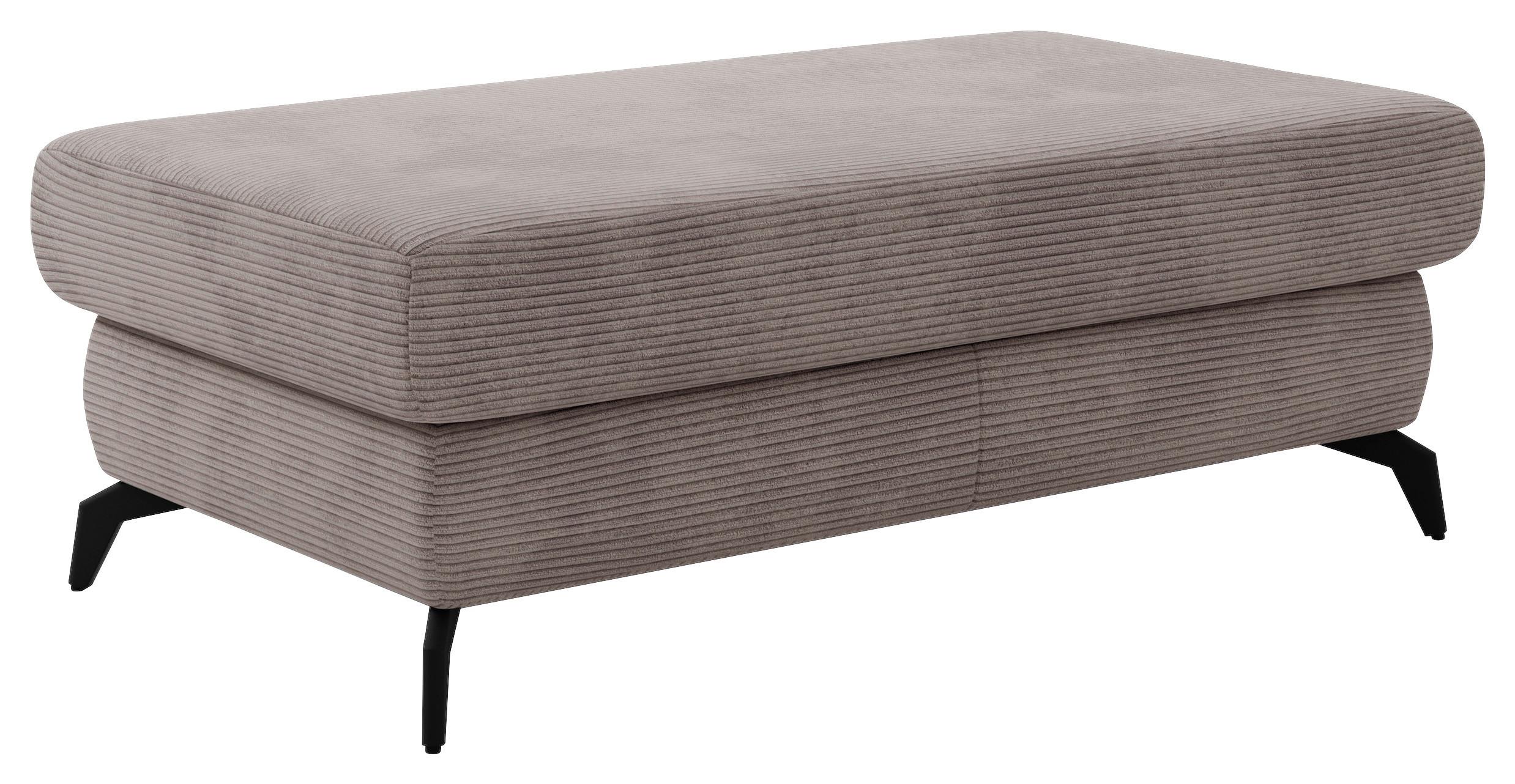 Hocker Bolero taupe, 121x45x67 cm - Taupe/Schwarz, KONVENTIONELL, Textil (121/45/67cm) - Sit & More