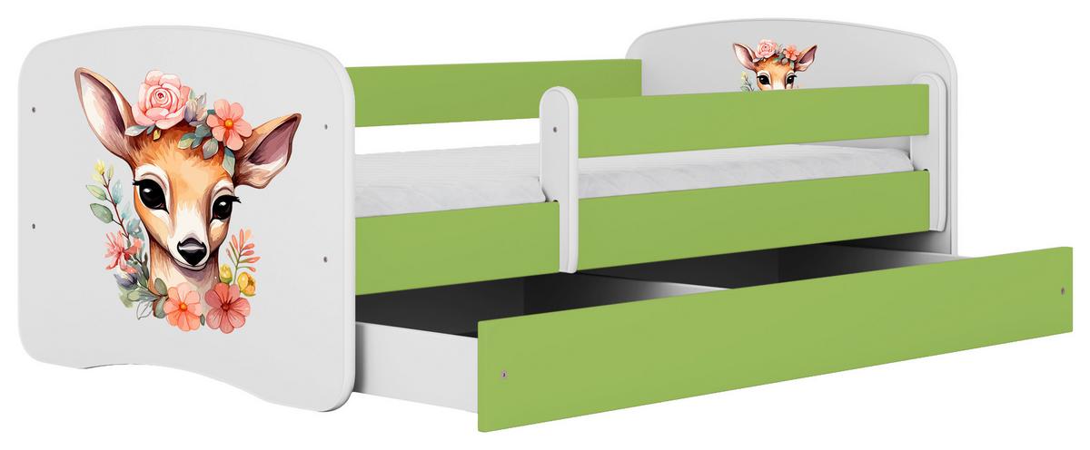Kinder-/Juniorbett Babydreams Inkl. Matratze 80x160 - Birkefarben/Weiß, MODERN, Holz/Holzwerkstoff (80/160cm) - MID.YOU
