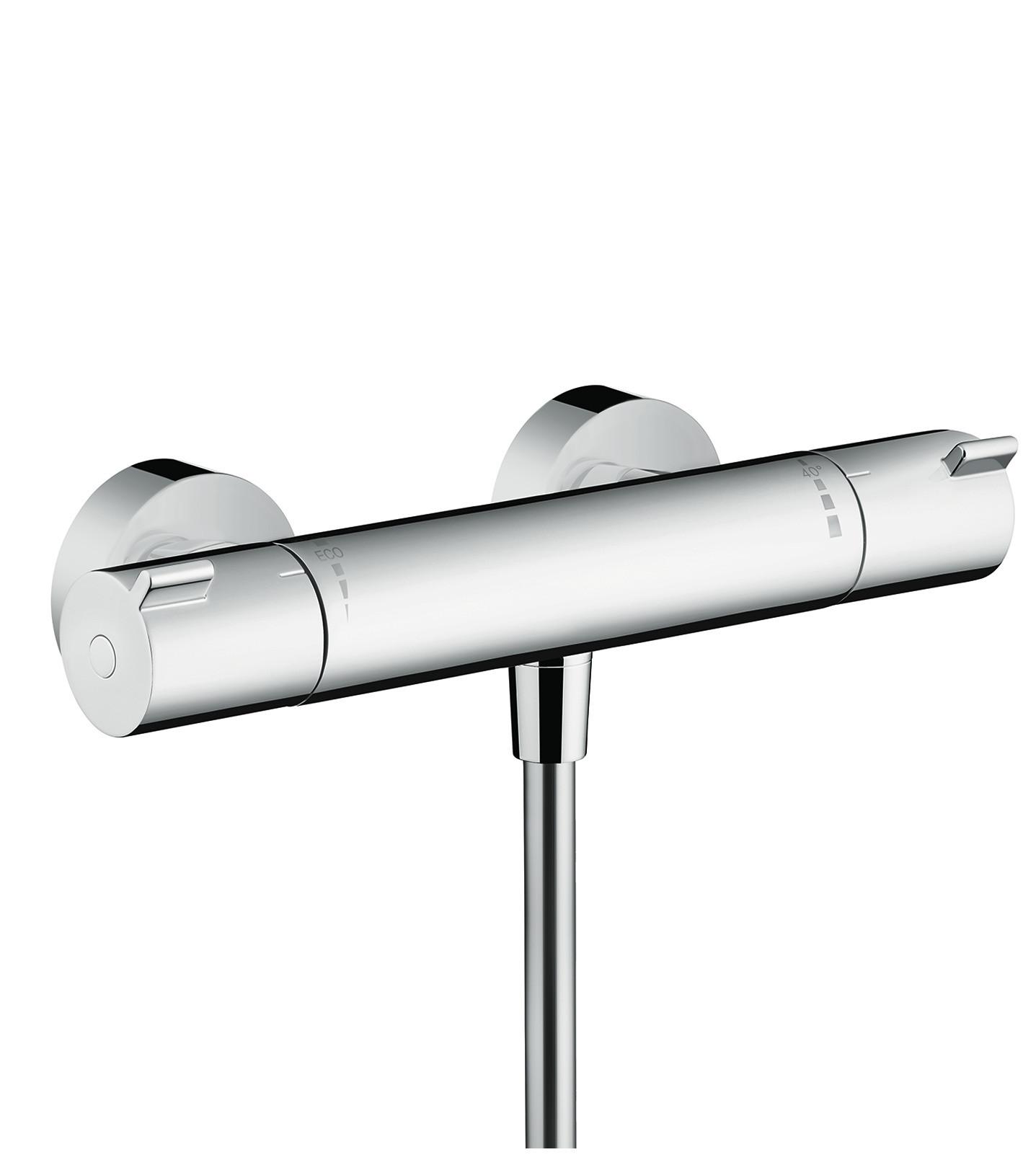 Duscharmatur Hansgrohe Chrom H: 13,3 cm mit Thermostat - Chromfarben, Basics (29,6/13,3/10,00cm) - Hansgrohe