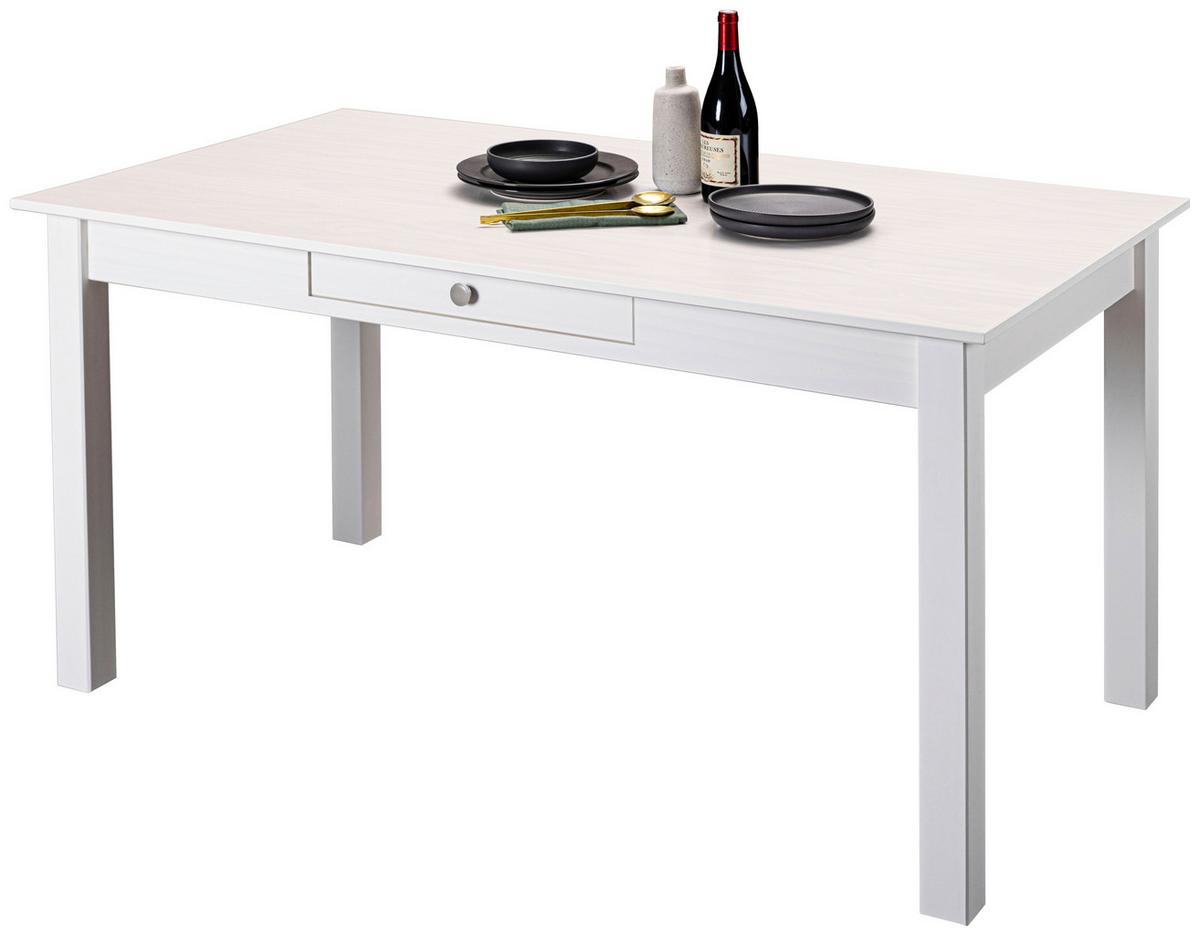 Esstisch Chilly Home 20902640 - Weiß, KONVENTIONELL, Holz (145/80/76cm) - MID.YOU