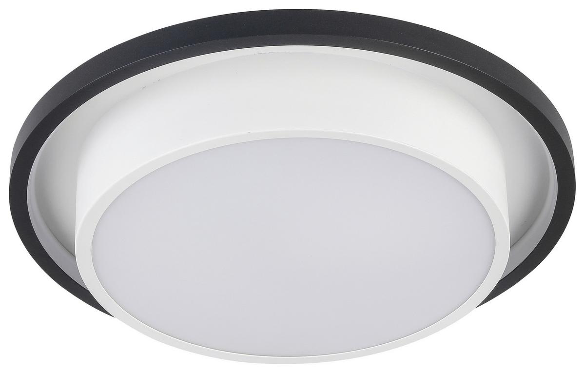 Led-deckenleuchte Ava Ava - Schwarz/Weiß, MODERN, Kunststoff/Metall (38,2cm) - Luca Bessoni