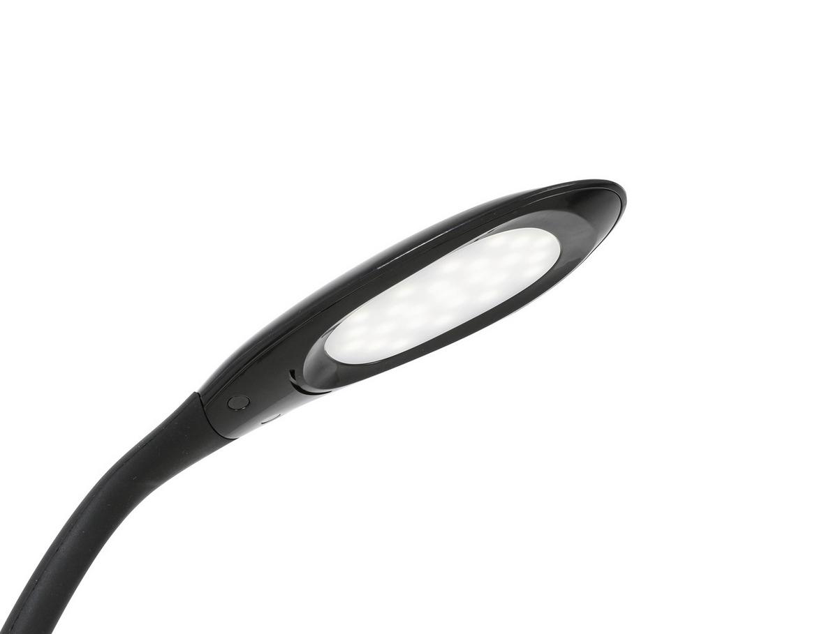 LED LAMPA NA PÍSACÍ STÔL NIHAT1 - priehľadné/čierna, Modern, kov/plast (max 30/13,5/max 53cm) - Mömax