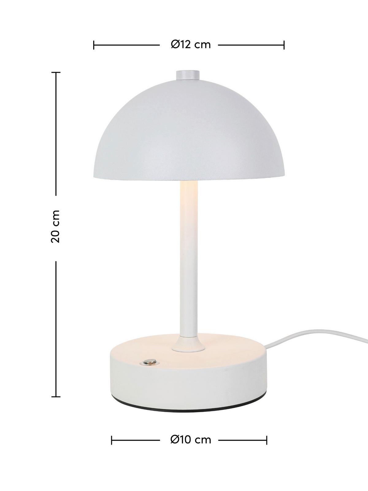 NABÍJATEĽNÁ STOLNÁ LAMPA JUMI - biela, Modern, plast (12/20cm) - Mömax