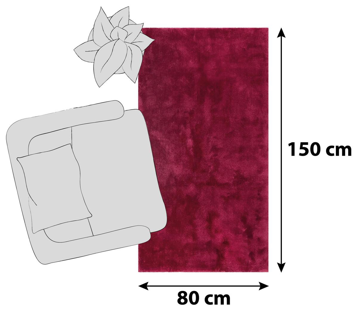 Hochflorteppich Relaxx Rot 80x150 cm - Rot, Basics, Textil (80/150cm) - Esprit