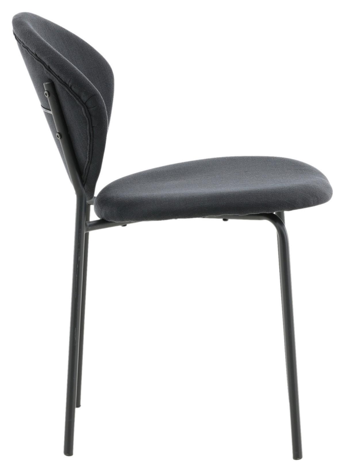 Stuhl-Set Vault - Schwarz, Design, Kunststoff/Textil (46/80/62cm) - Livetastic