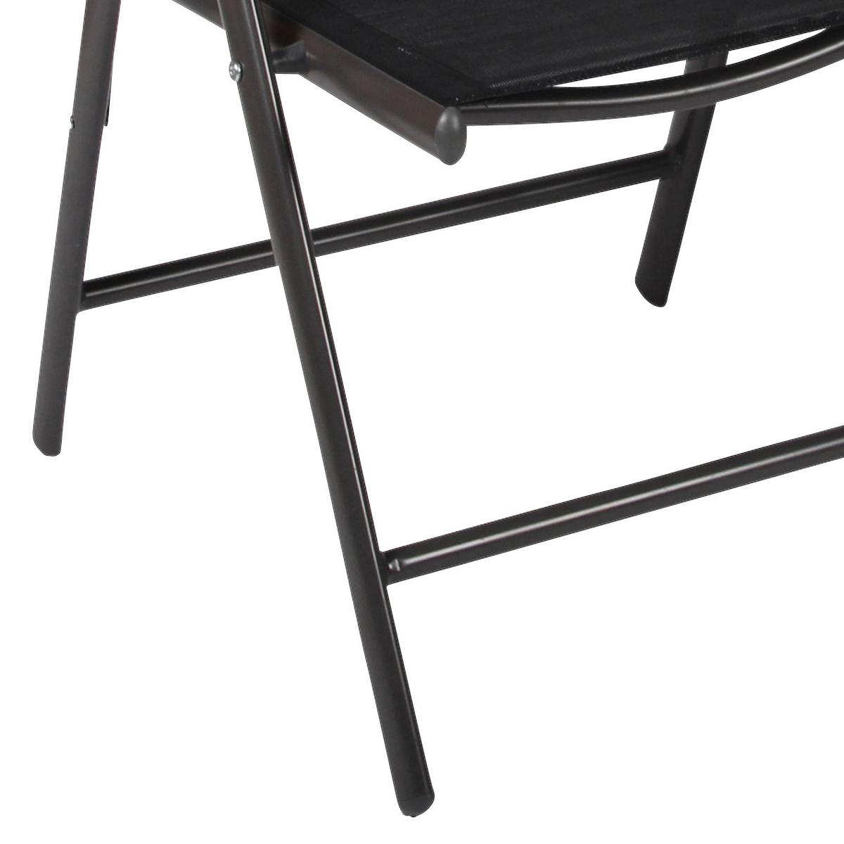 Gartenstuhl-Set Klappbar Aluminium, Textil - Anthrazit, Basics, Textil/Metall (56/105/65cm) - MID.YOU