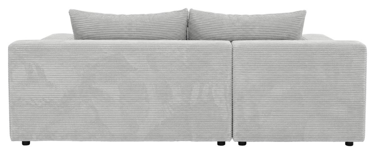 Ecksofa mit Bettfunktion Lima, Grau, 195x140cm - Schwarz/Grau, Trend, Holz/Kunststoff (195/140cm)