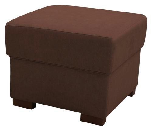 TABURET CHANDLER - tmavě hnědá/hnědá, Design, dřevo/textil (51/43/51cm) - Ondega