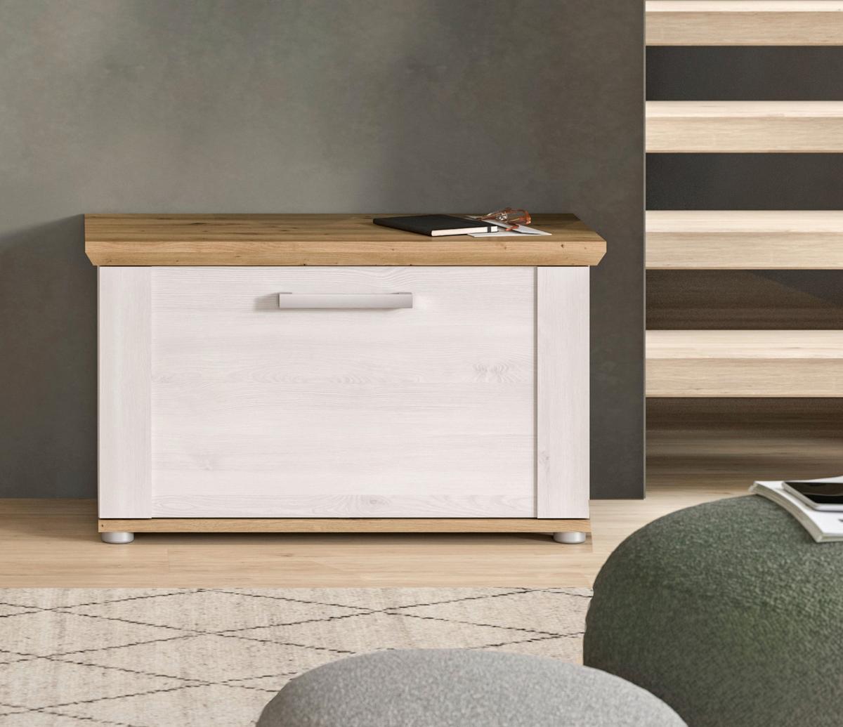 Garderobenbank Verona Lärche B: 78 Cm - Silberfarben, KONVENTIONELL, Holzwerkstoff (78/45/37cm) - MID.YOU