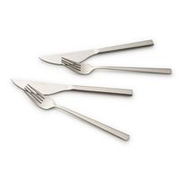 Pizzabesteckset 4-Teilig für 2 Personen - Silberfarben, Basics, Metall (23cm) - Echtwerk