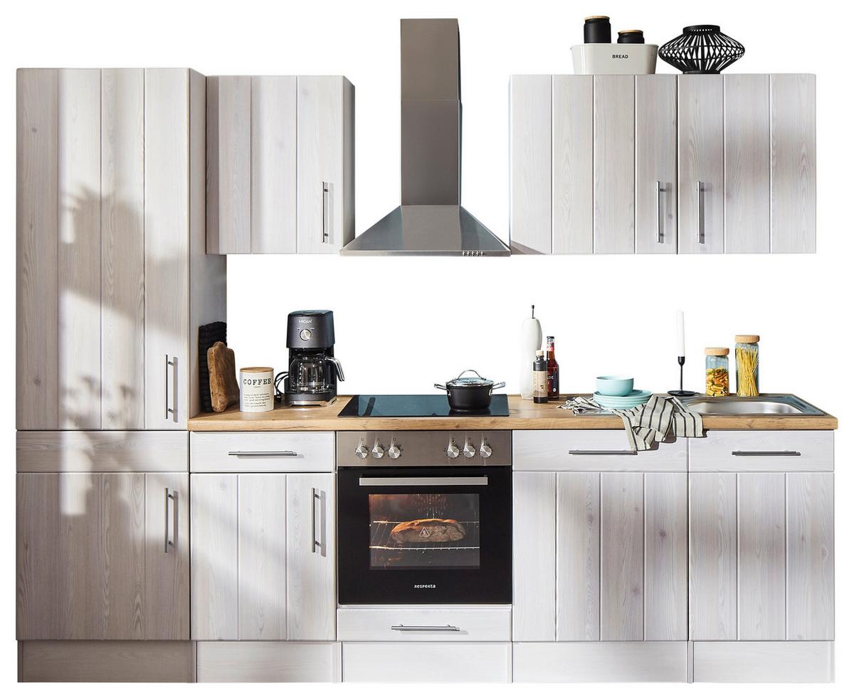 Küchenleerblock Anton Landhaus - Wildeiche/Lärchefarben, Basics, Holzwerkstoff - Respekta