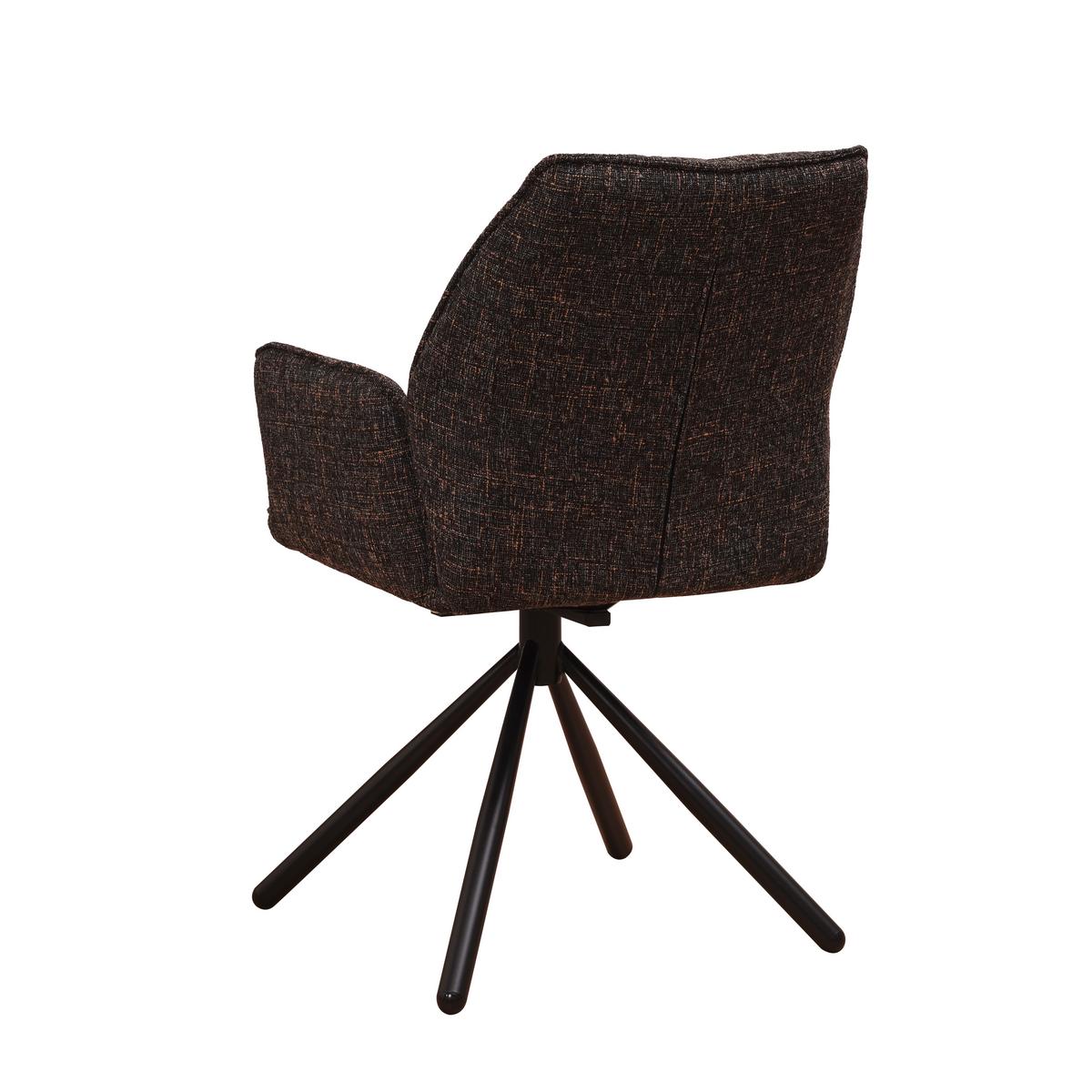 Armlehnstuhl-Set Donny Schwarz B: 57,5 cm - Schwarz, MODERN, Textil/Metall (57,5/92/52cm) - MID.YOU