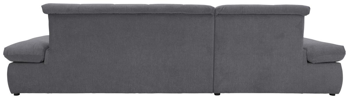 Ecksofa Moric Dunkelgrau Mikrofaser - Chromfarben/Dunkelgrau, KONVENTIONELL, Textil (172/300cm) - MID.YOU
