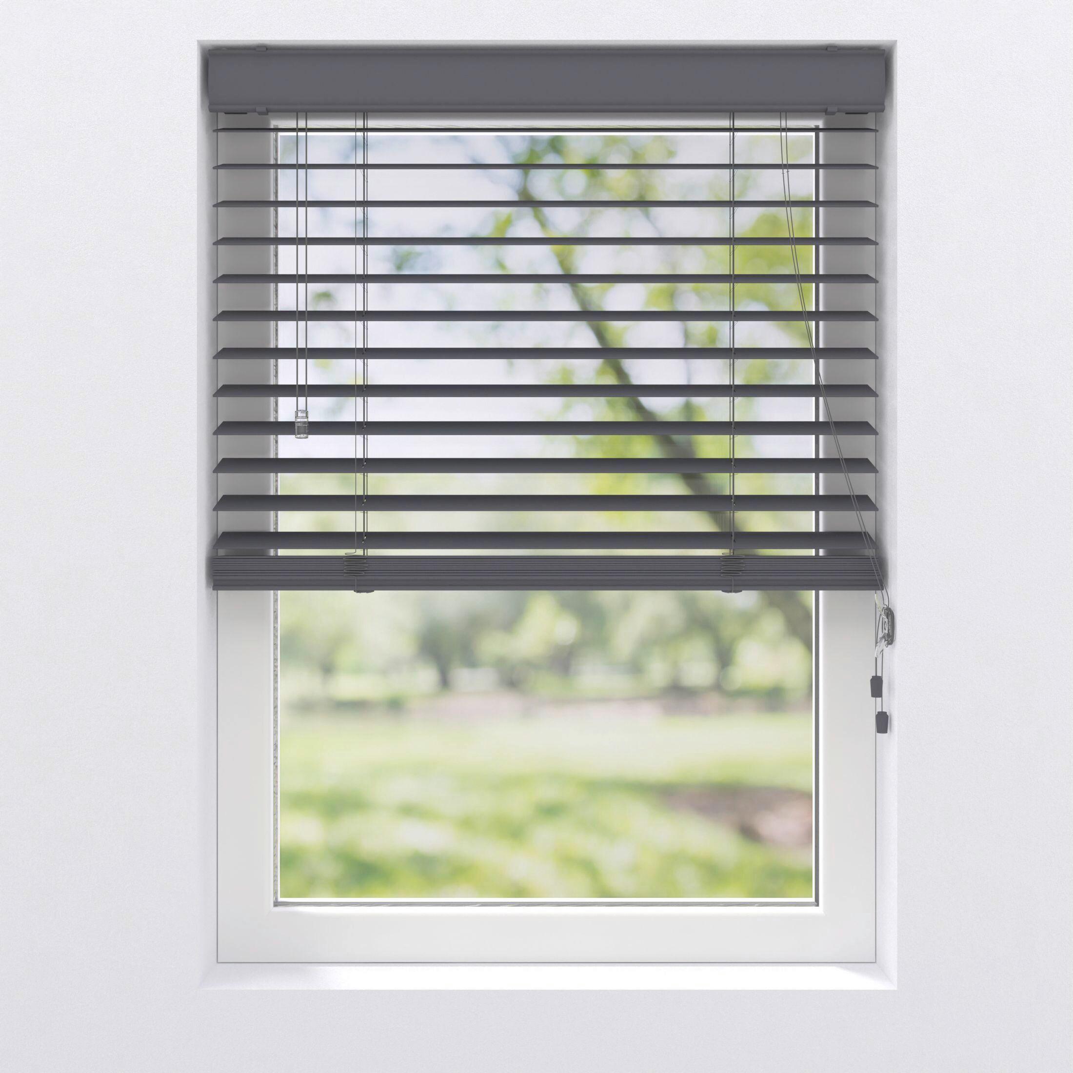 Jalousie 120x175 Cm Mit Schnurzug Und Wendestab - Anthrazit, Design, Kunststoff (120/175cm)