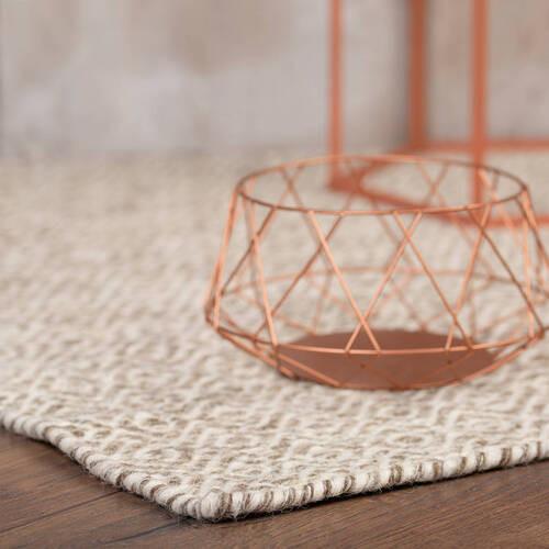 Flachwebteteppich My Jaipur - Taupe, Natur, Textil (200/290cm) - Obsession