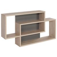 NÁSTENNÝ REGÁL DREAM DXR11 - sivá/farba duba, Modern, kompozitné drevo (90/48/16cm)