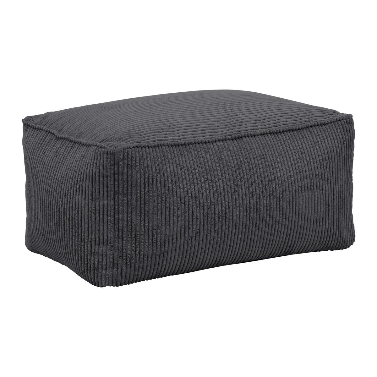 Taburetka CAROLINE, antracit.menčester, max. 80 kg - antracitová, Modern, textil (80/38/50cm) - Mömax