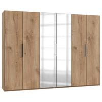 Drehtürenschrank Mit Spiegel B: 300 Cm Level, Eiche Dekor - Eichefarben, MODERN, Holzwerkstoff (300/216/58cm) - MID.YOU