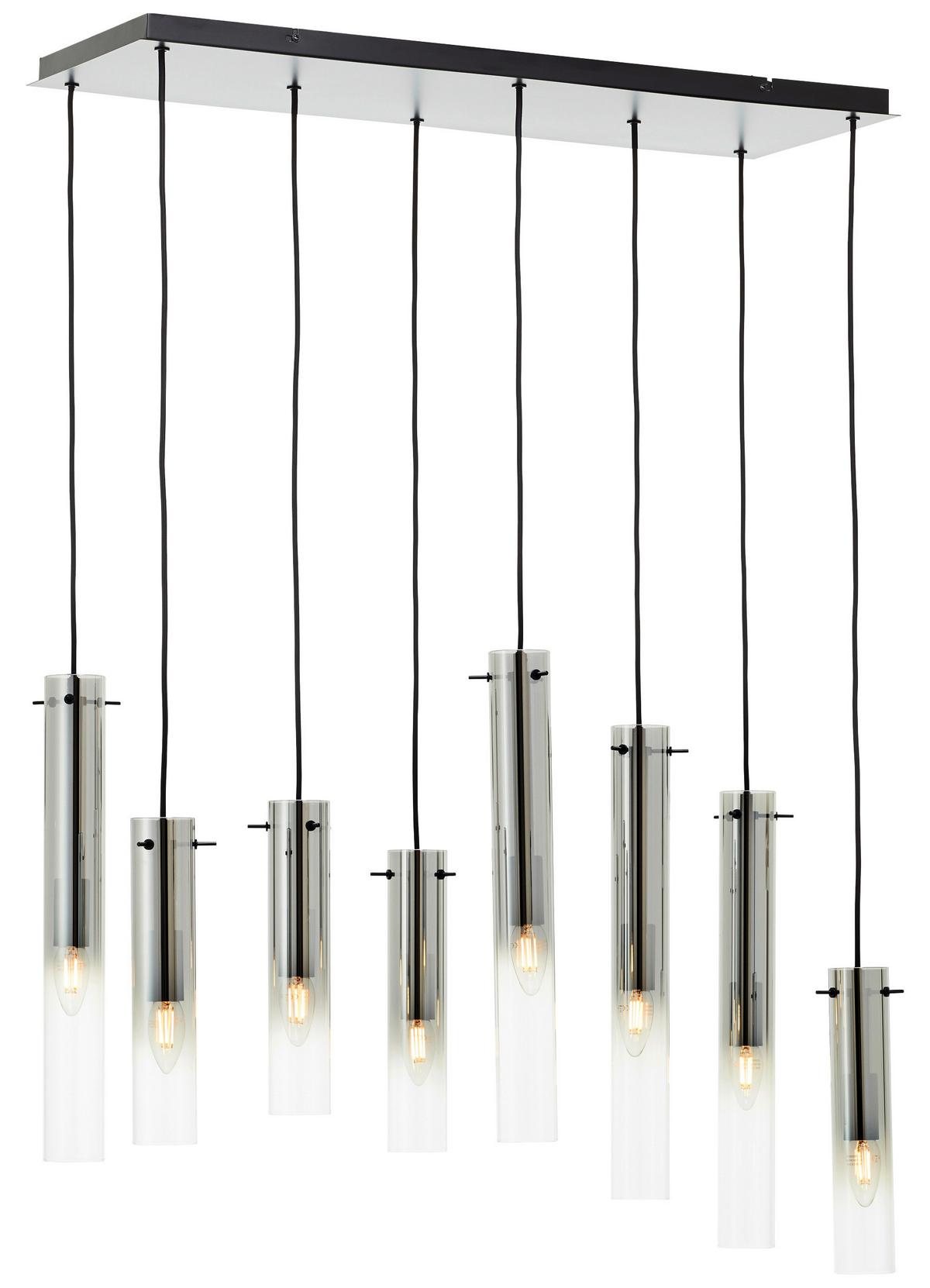Hängeleuchte 99212/06 Glasini - Schwarz/Grau, Design, Glas/Metall (80/30/199cm) - Brilliant