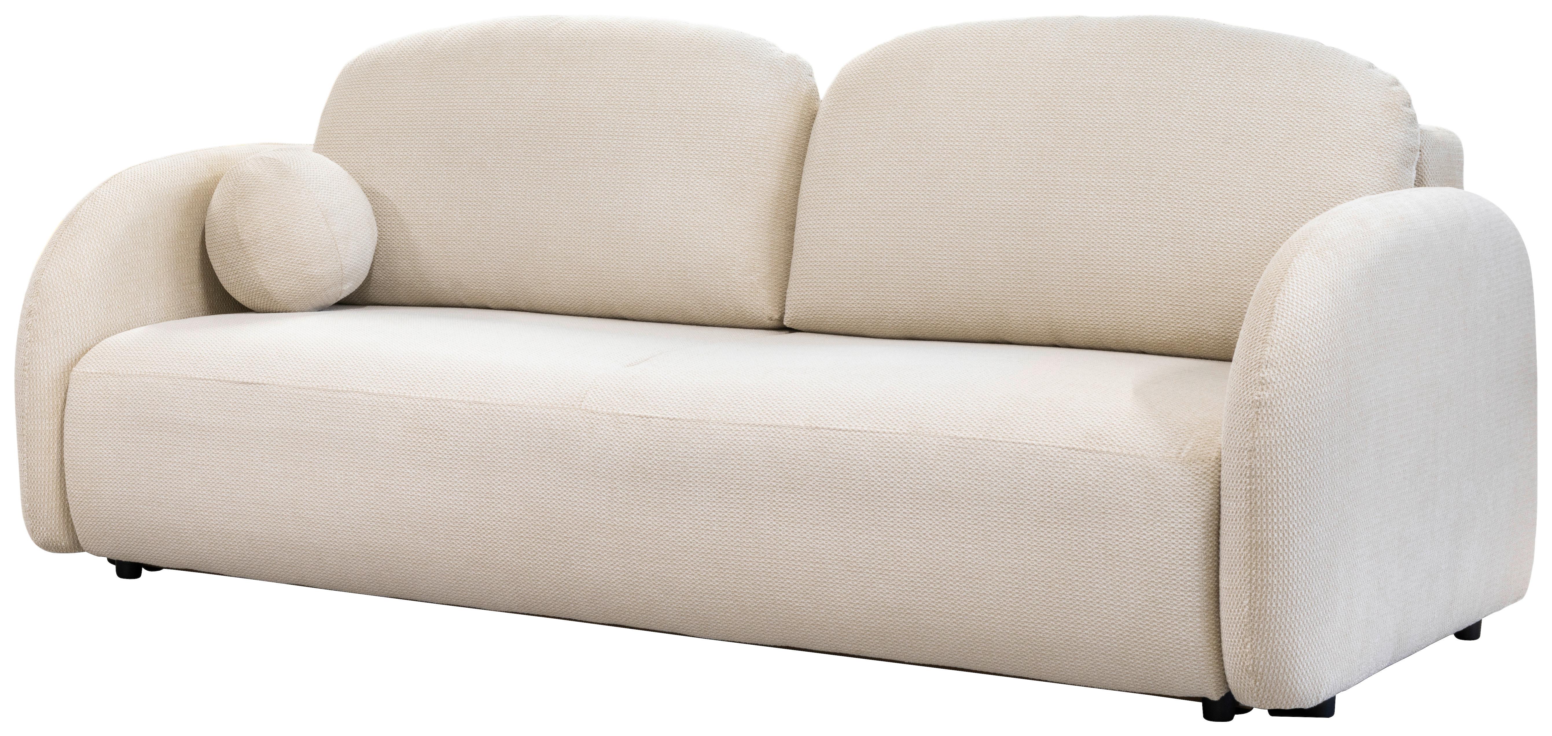 Rozkládací pohovka ROMA, béžová - černá/béžová, Design, textil (230/90/105cm)