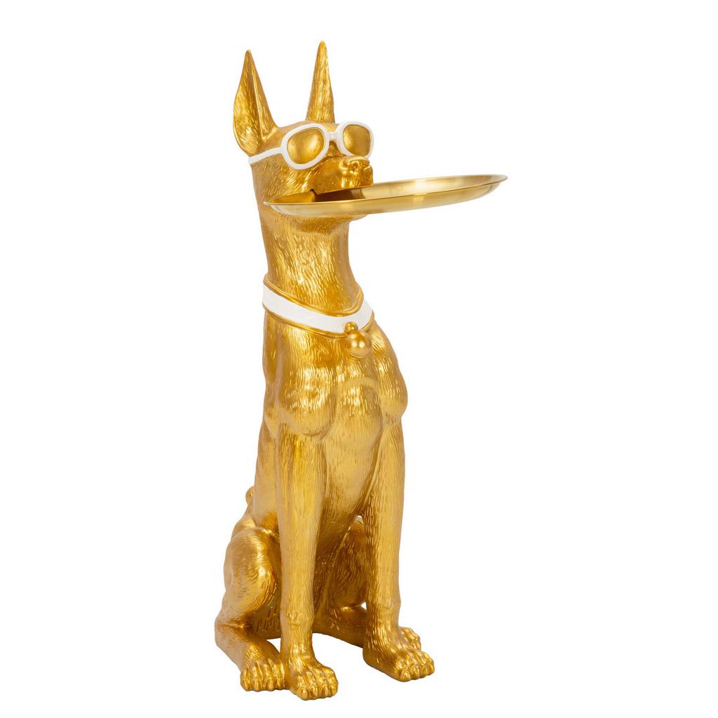 SKULPTUR Kunststoff/Metall, Gold