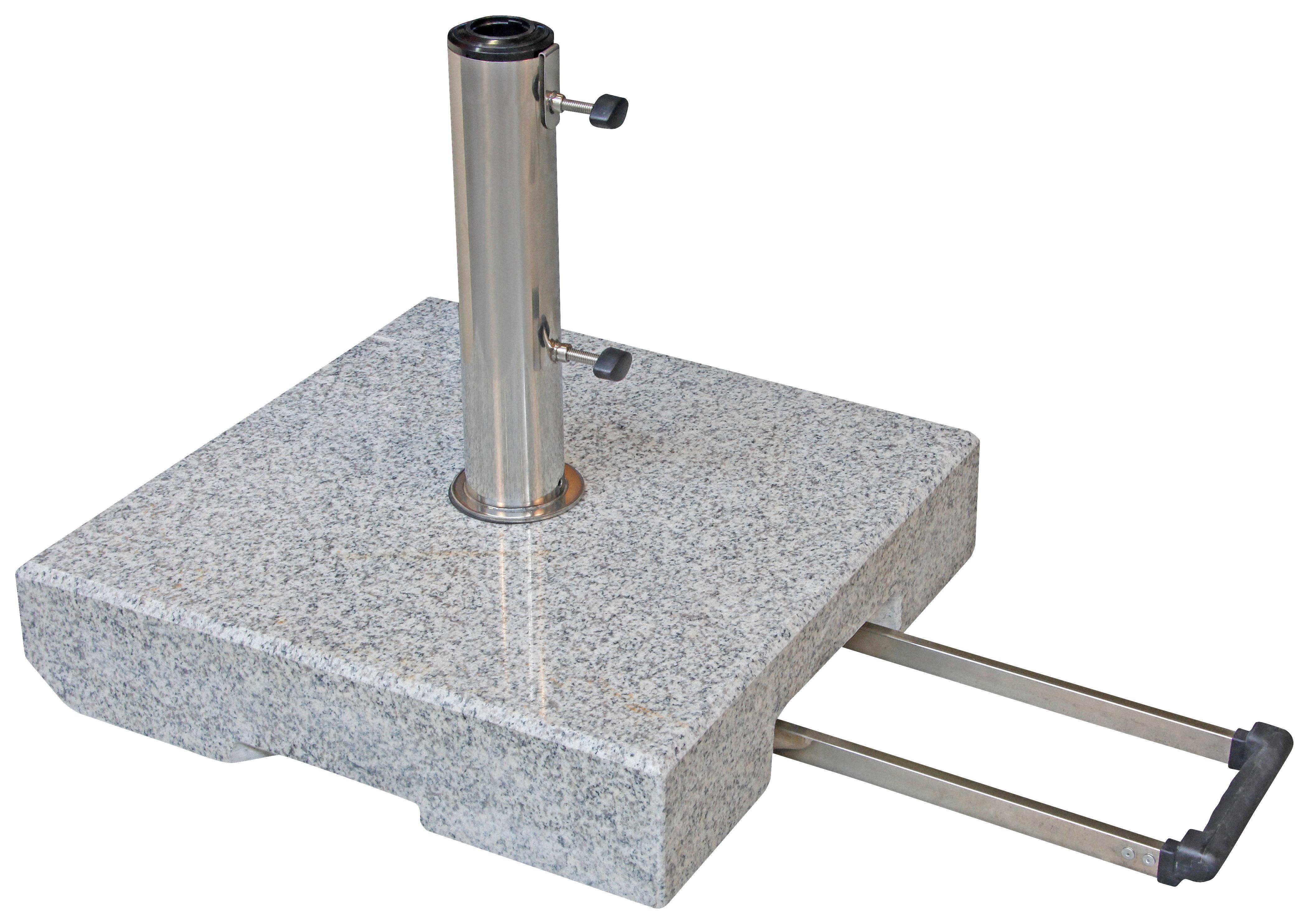 Sonnenschirmständer Active Trolley ca. 40kg - Hellgrau, MODERN, Metall (45/8/45cm) - Doppler