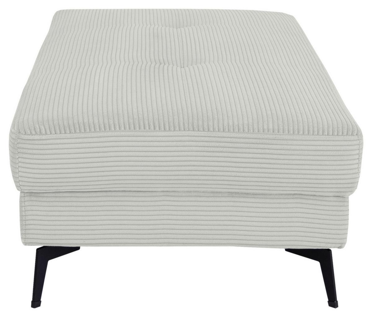 Hocker Zero Cremeweiß B: 140 cm - Creme/Schwarz, Trend, Textil (140/46/80cm)
