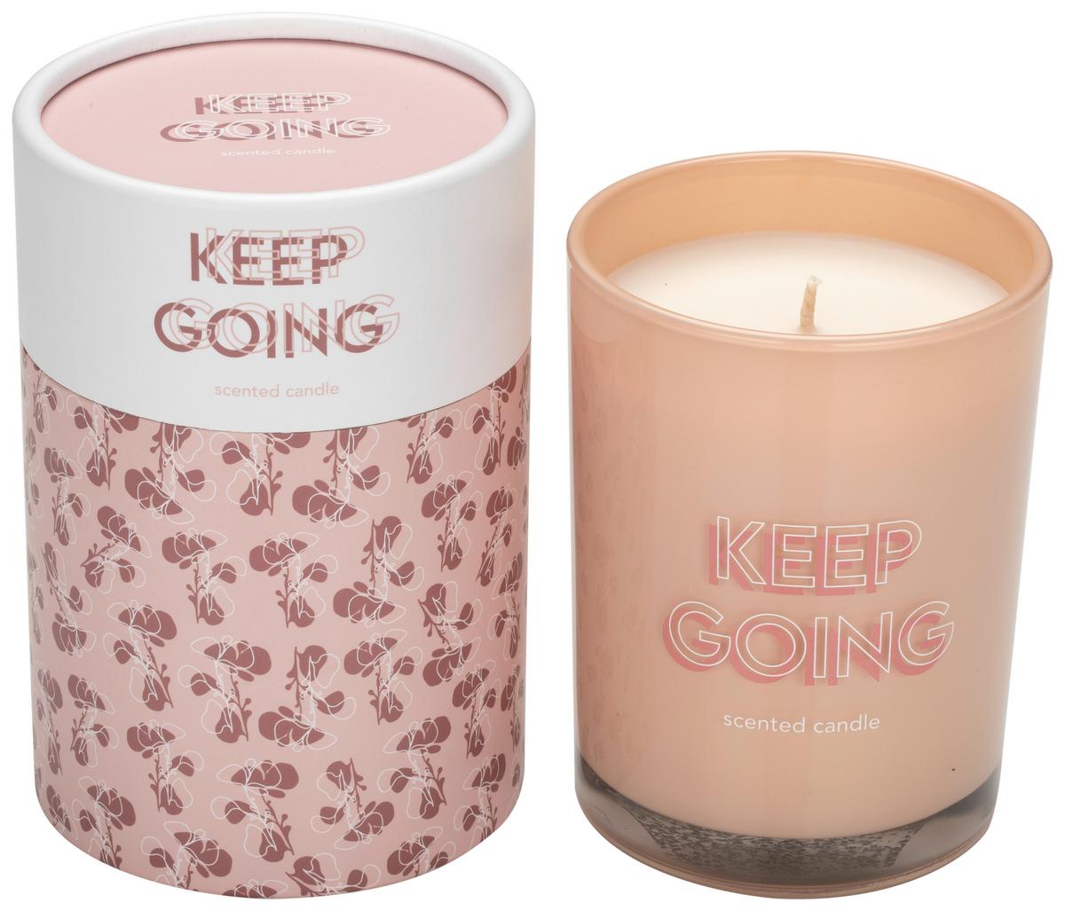 Svíčka ve skle Libella, ca. 50 hodin - šedá/pink, Moderní, sklo (8/10,6cm) - Modern Living