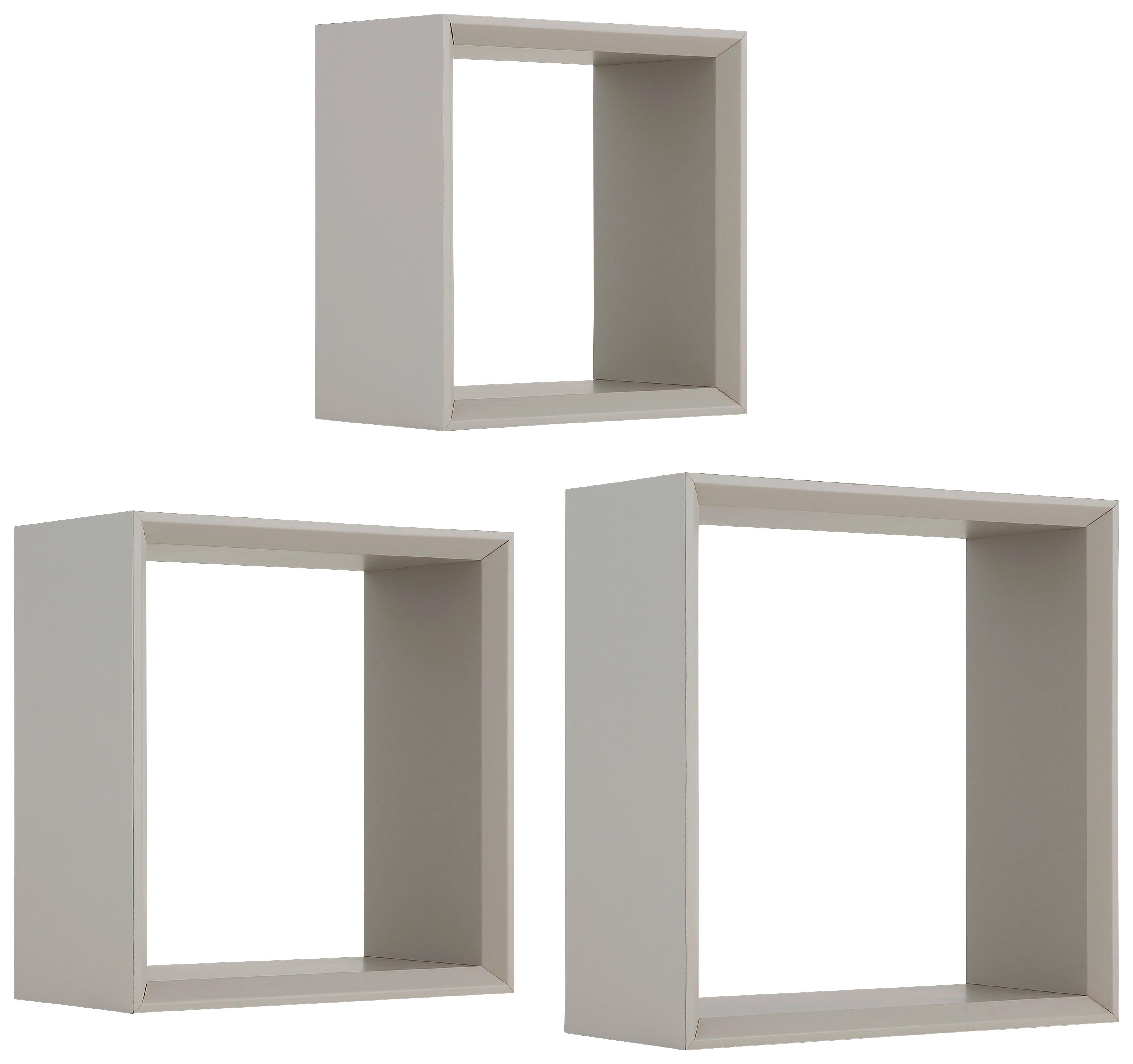 Wandregal Maxima 3-Teilig Kaschmir, B: 30cm - Beige, Trend, Holzwerkstoff (30/12/30cm)
