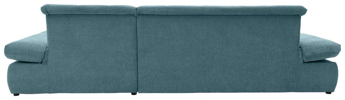 Ecksofa mit Armteilverstellung Moric Petrol Mikrofaser - Chromfarben/Petrol, KONVENTIONELL, Textil (300/172cm) - MID.YOU