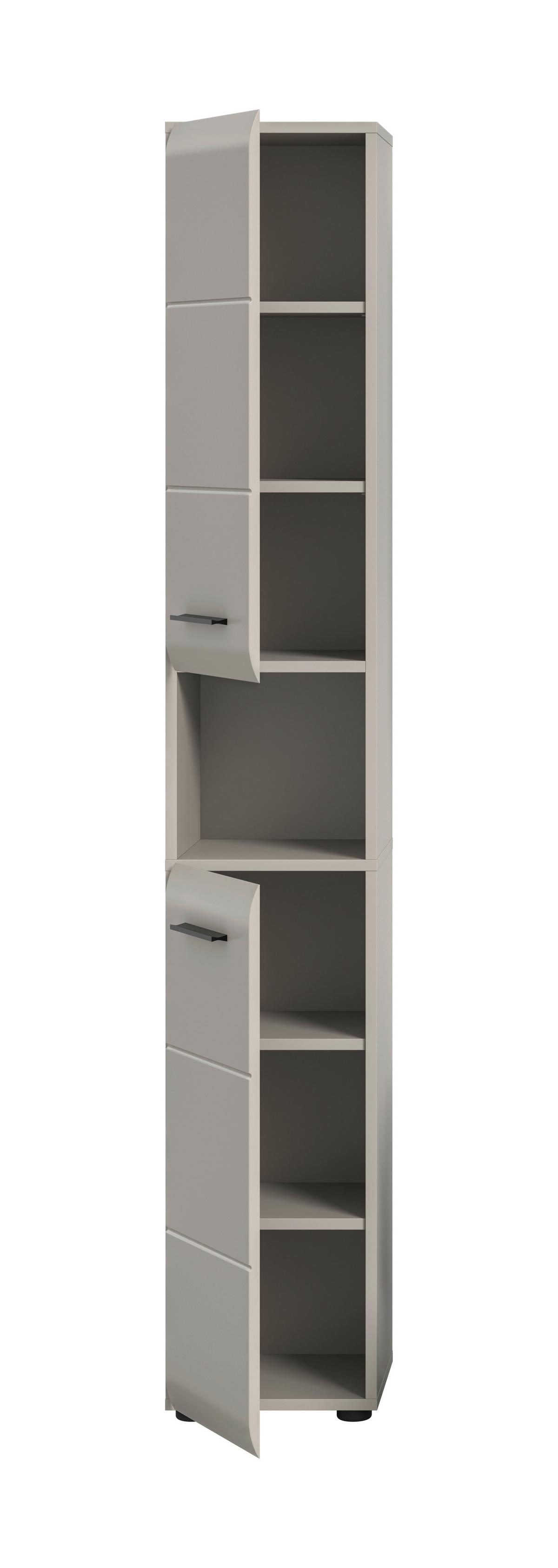 HOCHSCHRANK Ice Kaschmir B: 30cm - Kaschmir/Schwarz, Trend, Holzwerkstoff (30/185/30cm) - MID.YOU