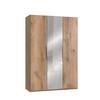 Drehtürenschrank Mit Spiegel 150 Cm Level, Eiche Dekor - Eichefarben, MODERN, Holzwerkstoff (150/216/58cm) - MID.YOU